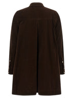 Brown Cotton Short Dress