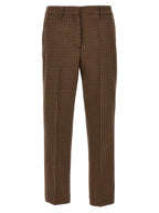 Brown Virgin Wool Casual Pants