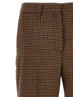 Brown Virgin Wool Casual Pants