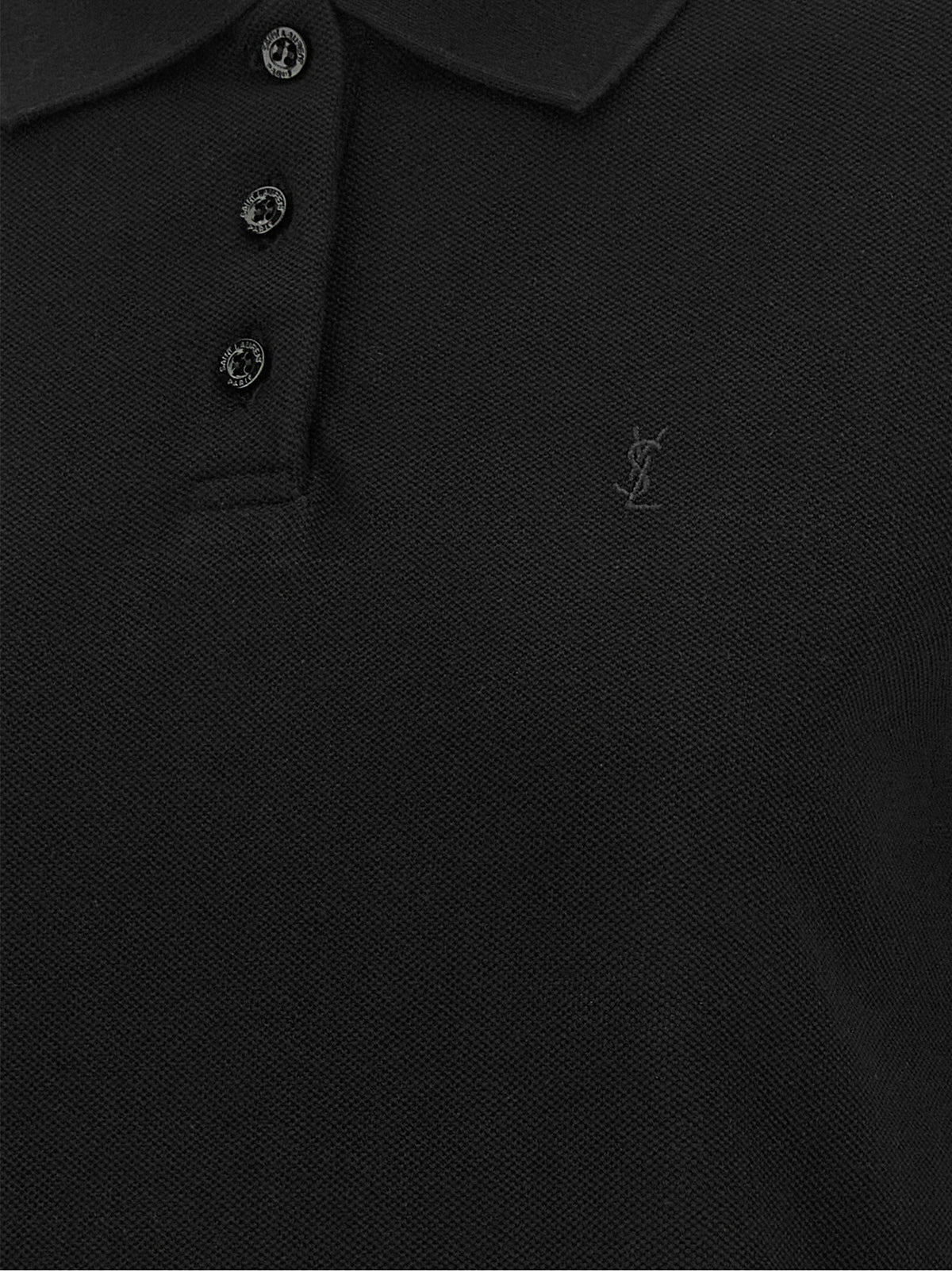 Black Cotton Polo Shirt