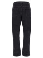 Black Cotton Relaxed Fit Jeans
