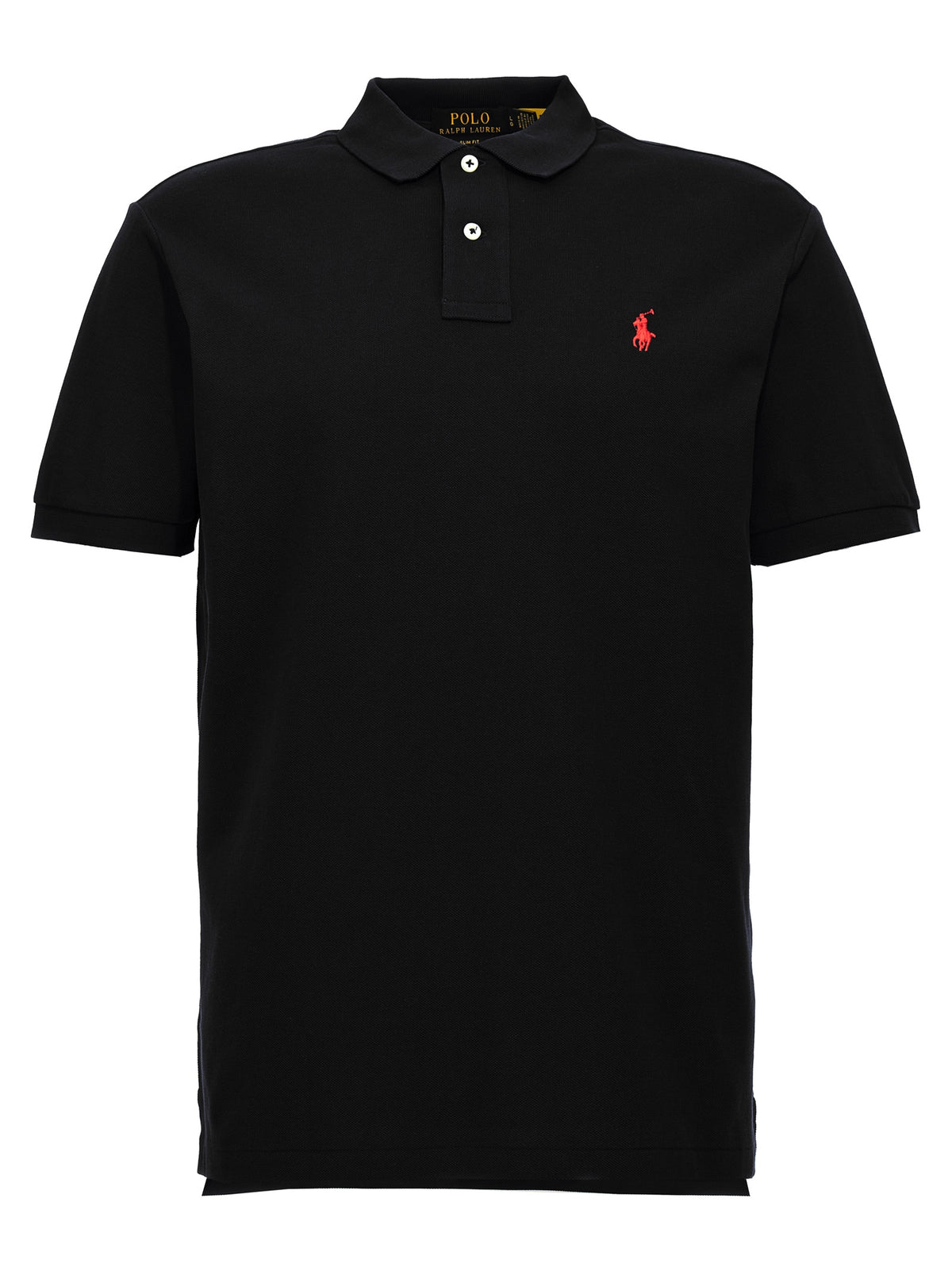 Black Cotton Polo Shirt