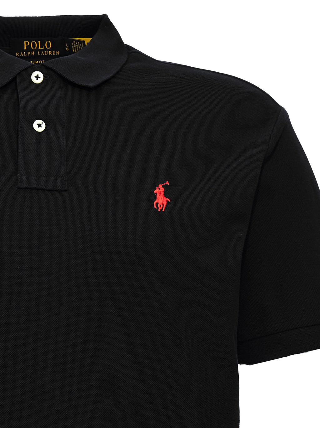 Black Cotton Polo Shirt