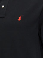 Black Cotton Polo Shirt