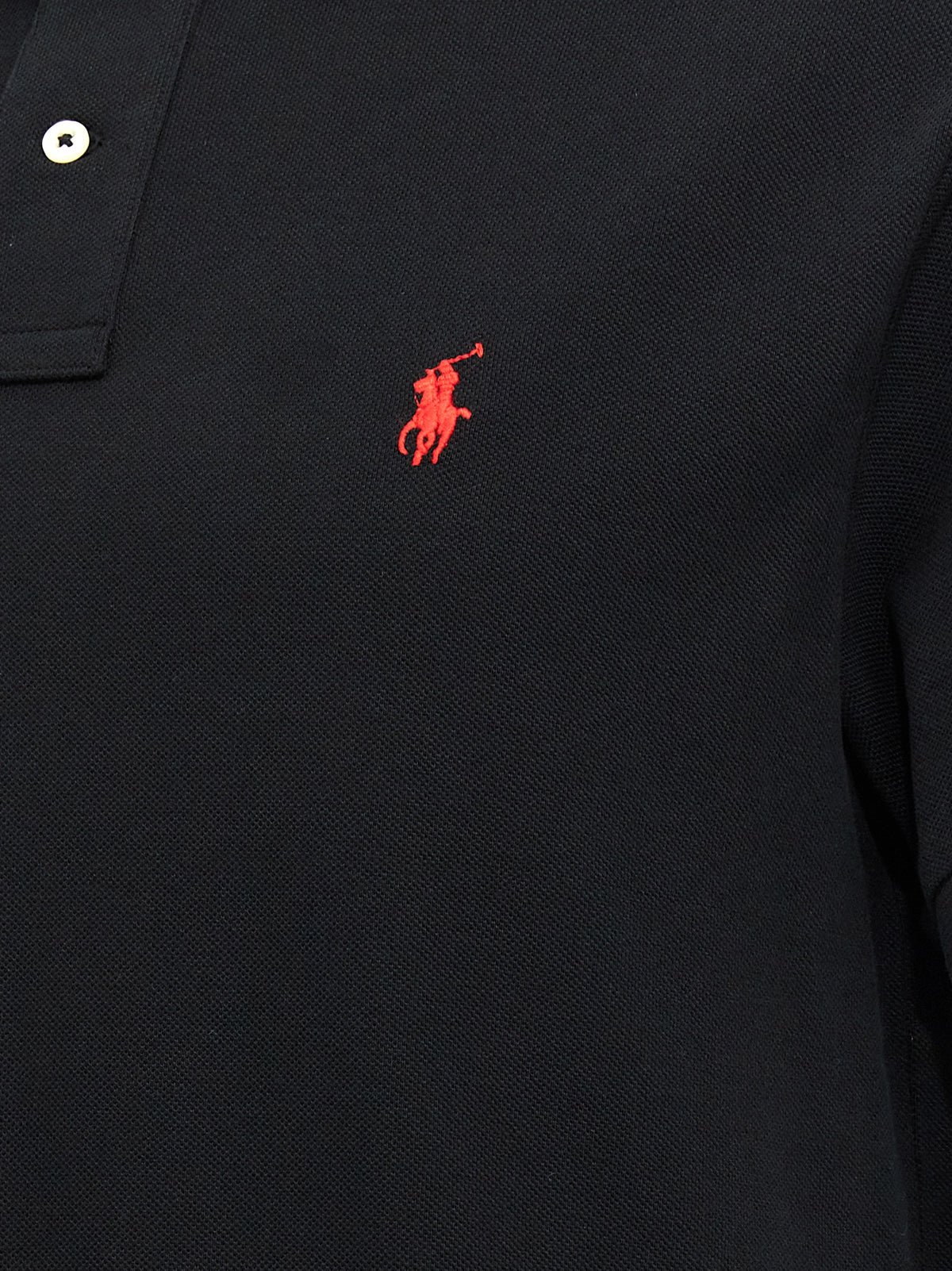 Black Cotton Polo Shirt