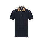 Blue Cotton Polo Shirt