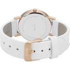 White Leather Dress Watch