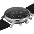 Black Leather Dress Watch