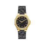 Black Leather Dress Watch
