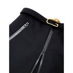 Black Wool Midi Skirt