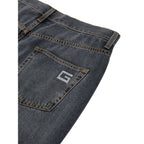 Gray Cotton Relaxed Fit Jeans