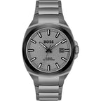 Gray Stainless Steel Dress Watch