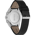 Black Leather Dress Watch
