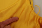 Yellow Sheath Sleeveless Long Gown Women Dress