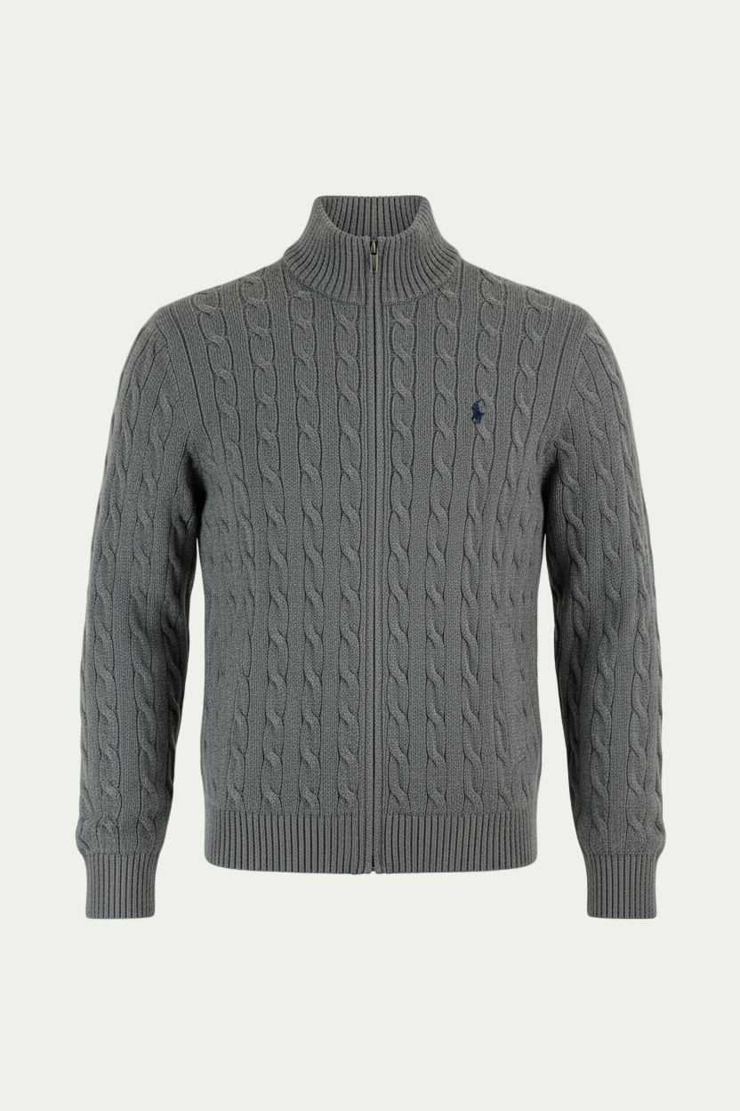 Polo Ralph Lauren Cable Knit Half-Zip Trui – Grijs