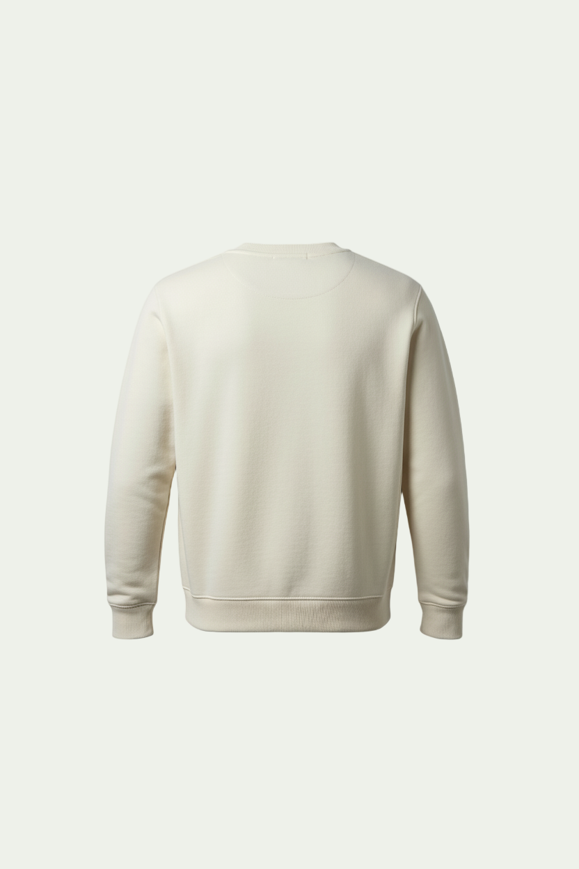 Tommy Hilfiger – Beige Sweater met Vlagprint