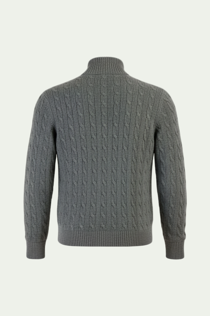 Polo Ralph Lauren Cable Knit Half-Zip Trui – Grijs
