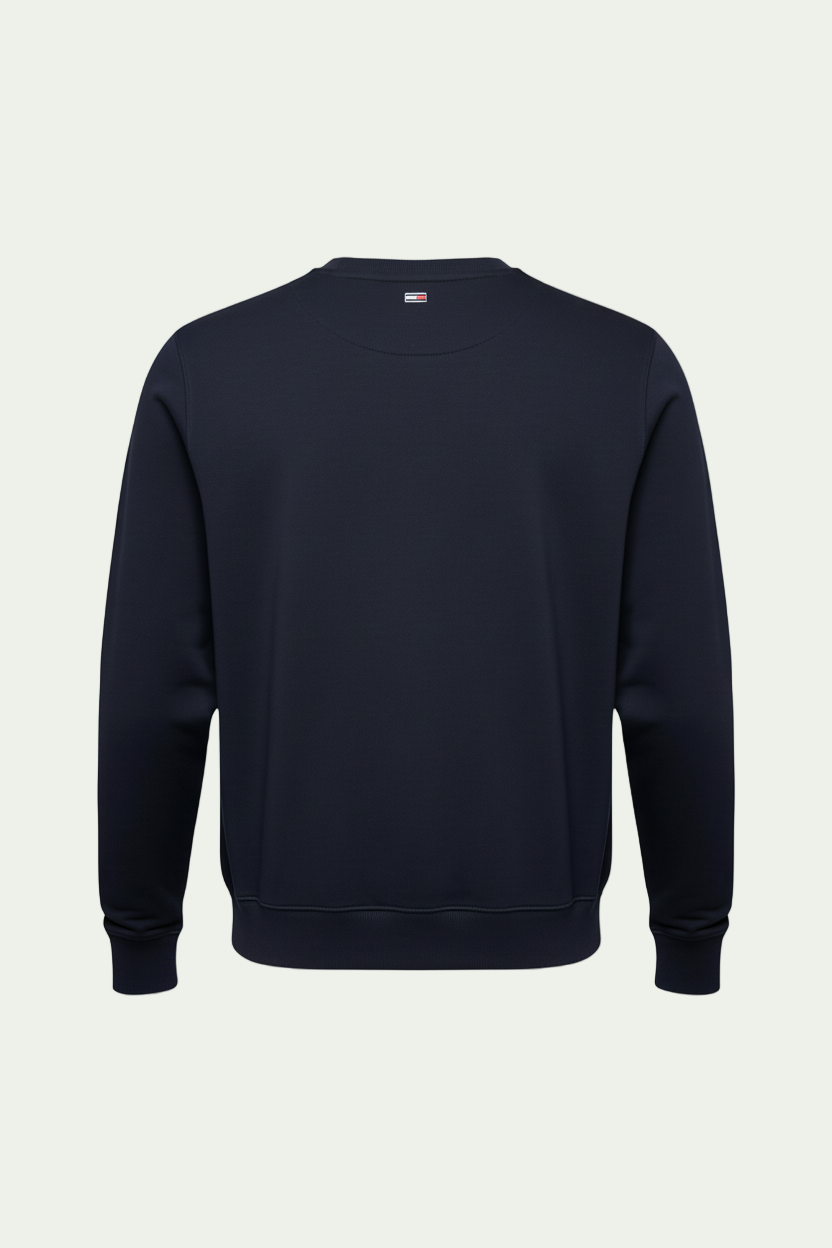 Tommy Hilfiger – Navy Sweater met Geborduurd Embleem